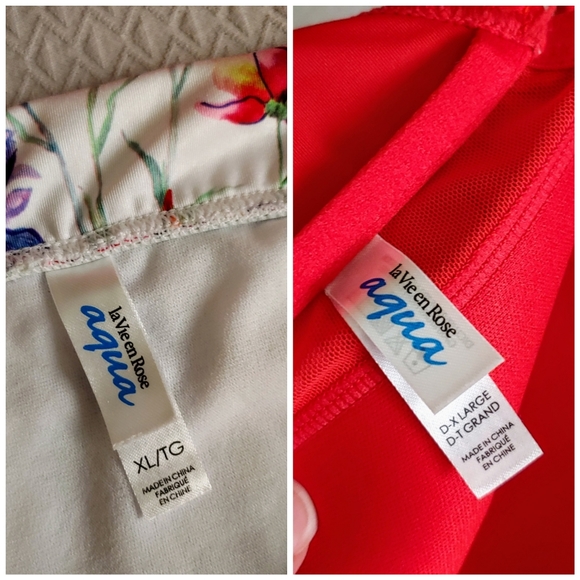 la Vie en Rose Aqua two piece bikini, x-large - Picture 3 of 3